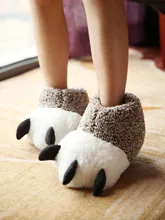 2016 New Arrival Funny Bear’s paw Winter House Slippers For Women Men Fashion Fur Cotton Indoor/Floor Slippers Soft Warm GY-151