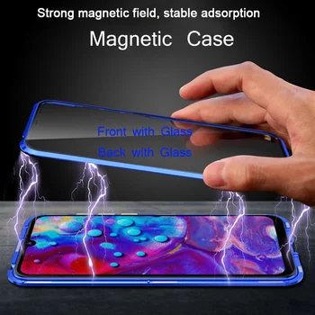 

For Xiaomi Mi CC9 Case Front+Back double-sided Tempered Glass Case redmi note 7 pro K20 Pro 7A mi 9t 8 6x 9 Magnetic Metal Case