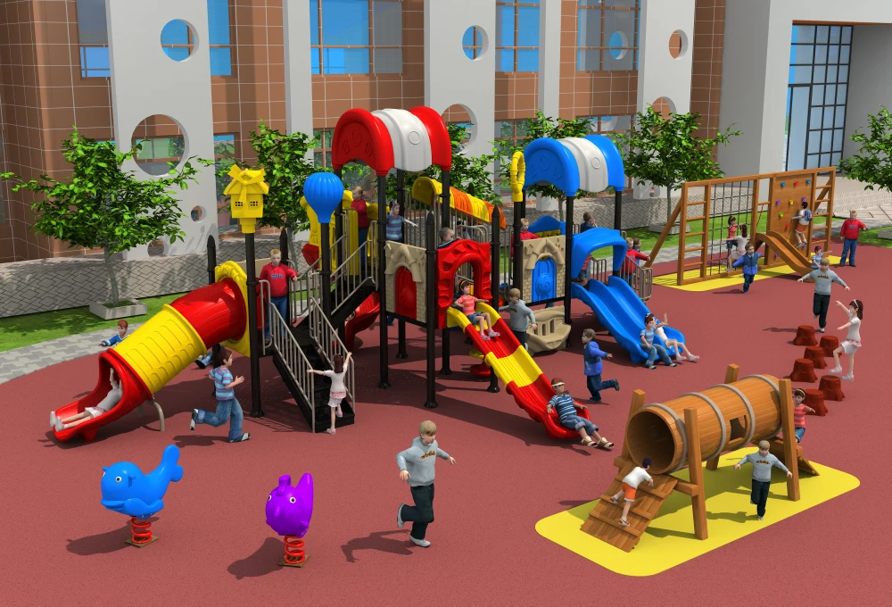 CE,ISO,TUV outdoor playground garden plastic slide Pepsi House Series