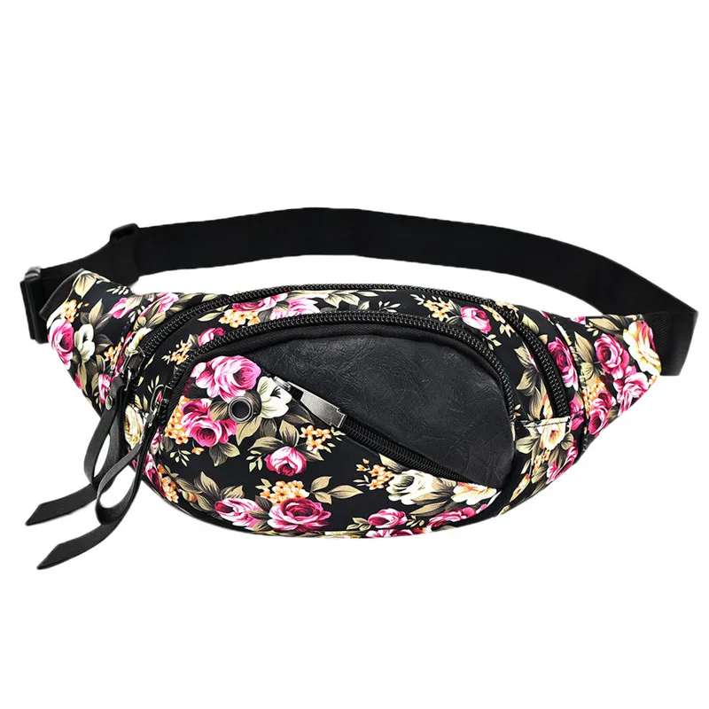 2018 New Colorful Waist Pack For Woman Fanny Pack Floral Decorative Pattern Bum Bag Women Hip ...