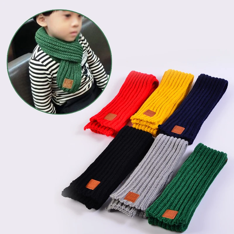 LNRRABC шарф осень теплый милый популярный зимний детский качественный вязаный шарф милый Лидер продаж для маленьких мальчиков и девочек одноцветная Мода