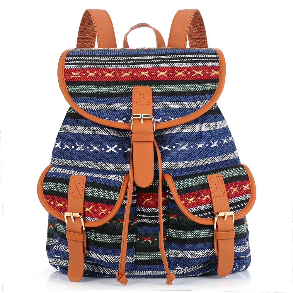 Sansarya 2018 Vintage Bohemian Thai Woven Boho Backpack School Bag Aztec Bagpack Rucksack Casual ...