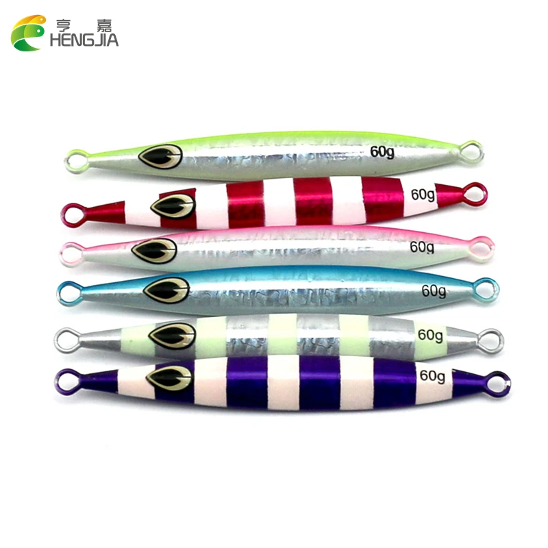 

HENGJIA 1PC 60g 12.3cm Metal Lead Fishing Lure Jig Super Hard Bait Artificial Blade Wobblers Lead iron fish bait Fishing Tackle
