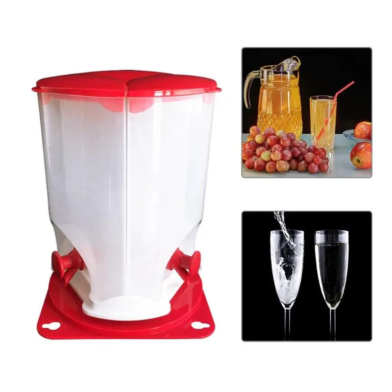 

3 Grids Separated Rotating Drink Juice Beer Wine Bucket Barrel with Tap Faucet Home Party Bar Supplies Drinking Vessels Tool