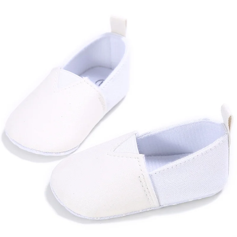 Детская обувь для маленьких девочек с мягкой подошвой; детская кружевная блестящая обувь для маленьких девочек - Цвет: Белый