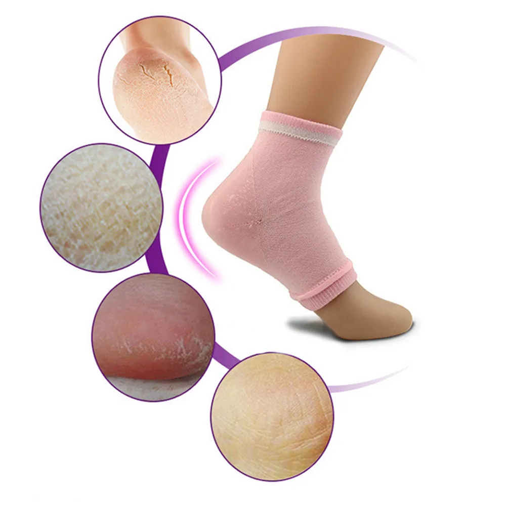 1 par Pro Gel talón calcetines hidratante Spa Gel calcetines de pies cuidado roto pie seco duro Protector Piel de Venta caliente alta calidad P0232 1 par Pro Gel talón calcetines hidratante Spa Gel calcetines de pies cuidado roto pie seco duro Protector Piel de Venta caliente alta calidad P0232