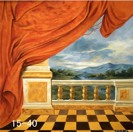 

Professional Scenic old master Hand Paint Photography Background FSE16,fabric for photo backdrop,10x10ft photo Muslin backdrops
