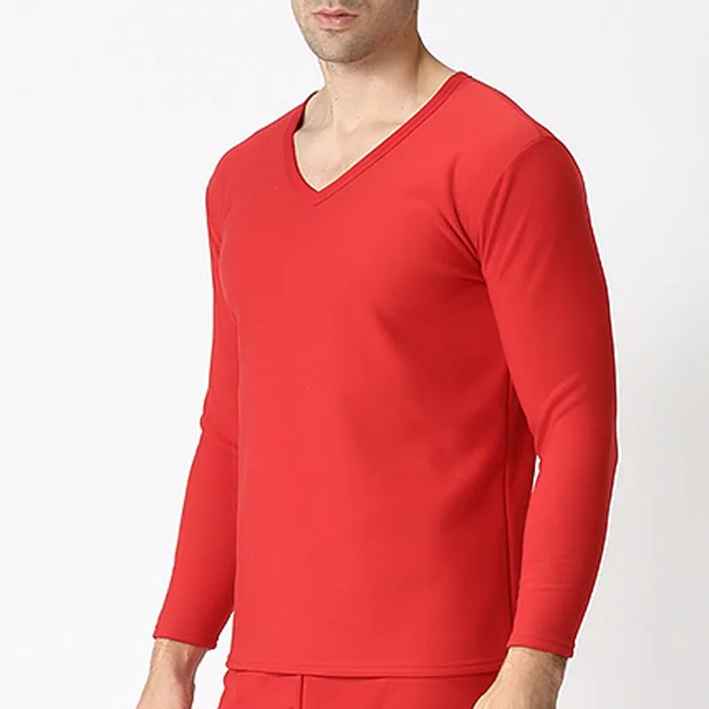 Autumn Winter thermal underwear 5XL 6XL 7XL 8XL 9XL Bust 180cm Plus size Weight 165kg Fleece V neck large size men long johns