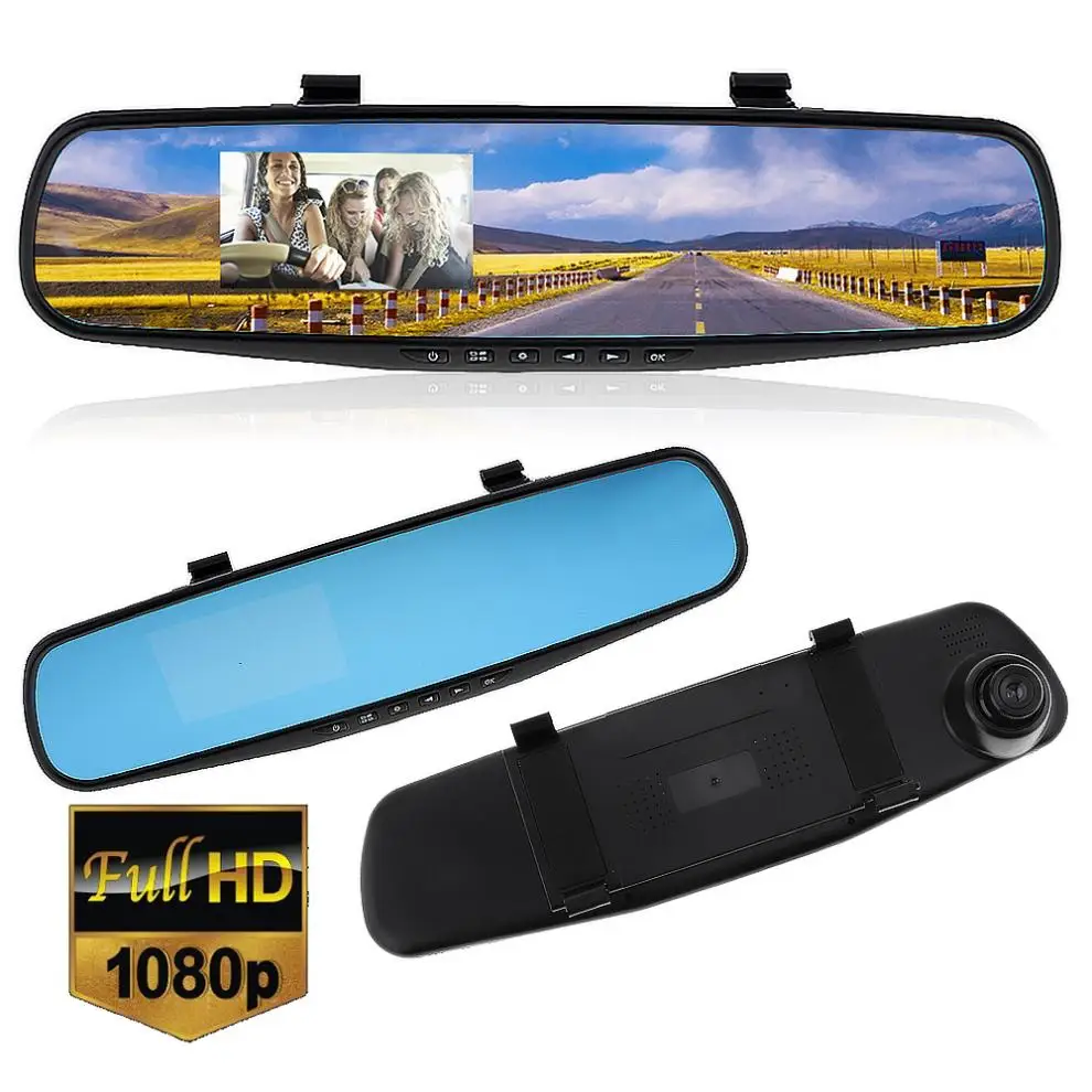 2 7 дюймов 1080P LCD Full HD Автомобильный видеорегистратор камера g сенсор зеркало