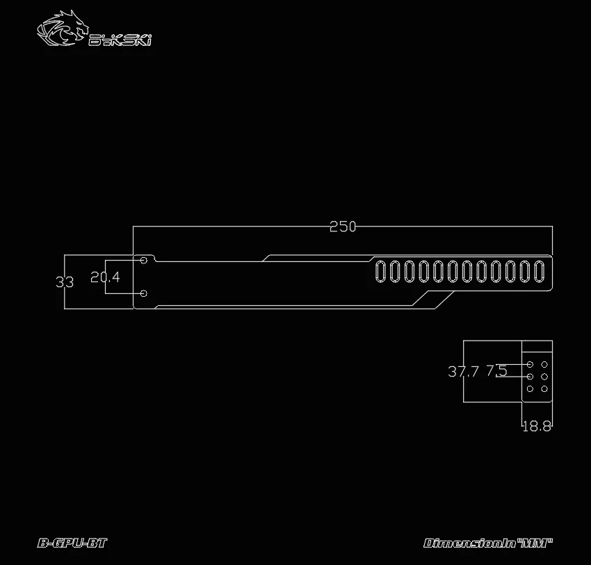 Bykski B-GPU-BT поддержка vga-карт стандарта