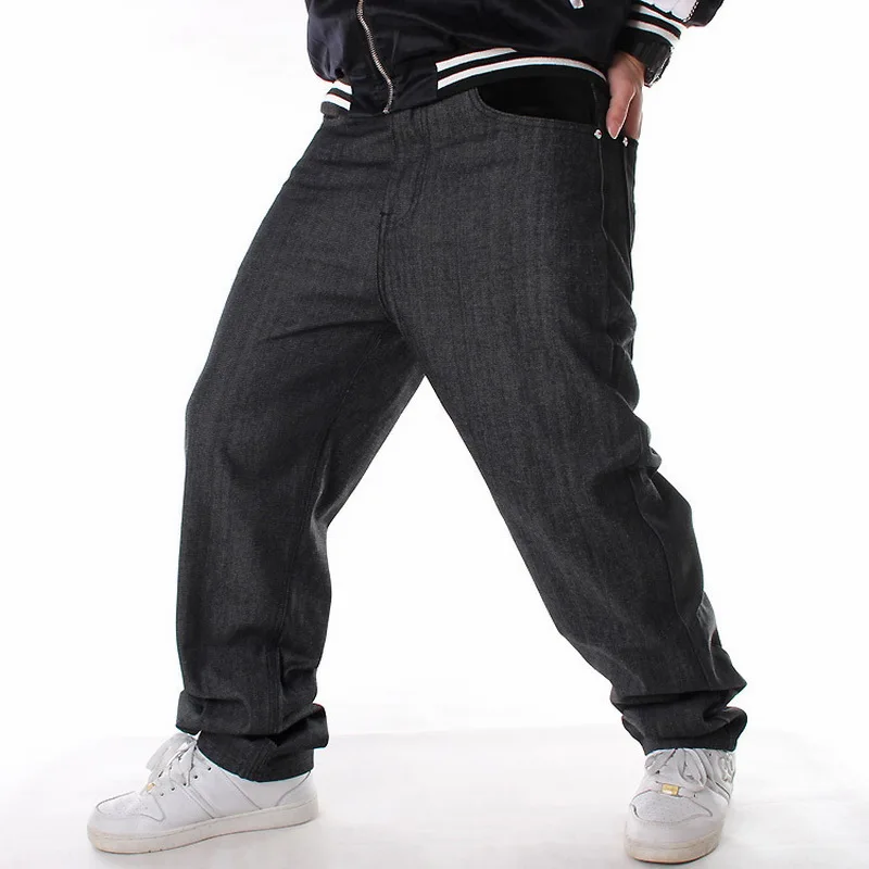 lovgivning Republik Formand Mens Relaxed Jeans Black Wide Leg Men Denim Pants Soft Hip Hop Baggy Jeans  skateboard long Trousers Letter embroidery Size 30 46|Jeans| - AliExpress