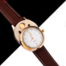 

Men Militar Lighter Watch Wristwatches Windproof Flameless Cigarette USB Charging Sports Clock Men's Quartz Watch Military D11