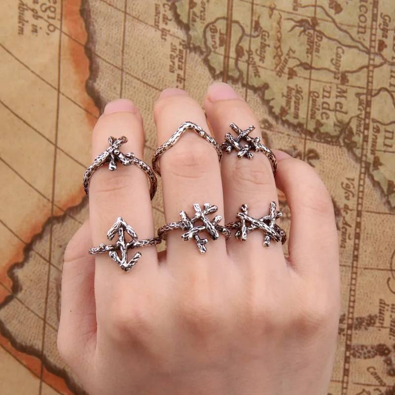 

Dropshipping New Style Branch viking Norse Rune Rings