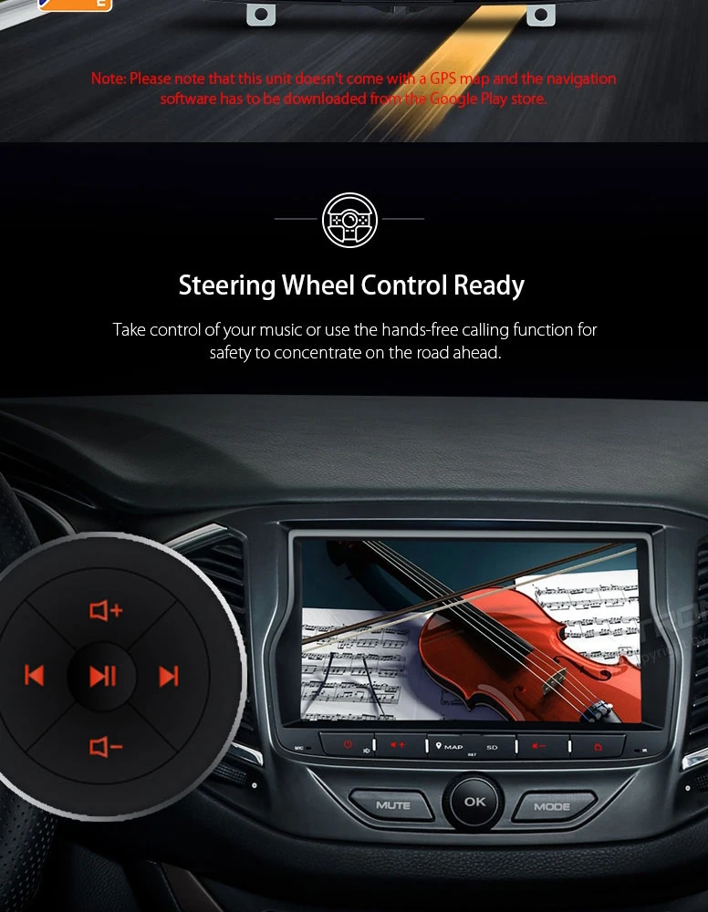 Perfect 8" Android 7.1 OS Car Multimedia Navigation GPS Radio for Lada Vesta 2015-2018 with 2GB RAM 16GB ROM & Multi-Window View Support 15