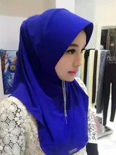 2017 Promotion Women Muslim Hijab Inner Cap Sale New Adult Plain Hijabs Tassel Chiffon Formal Women’s Contracted Yarn