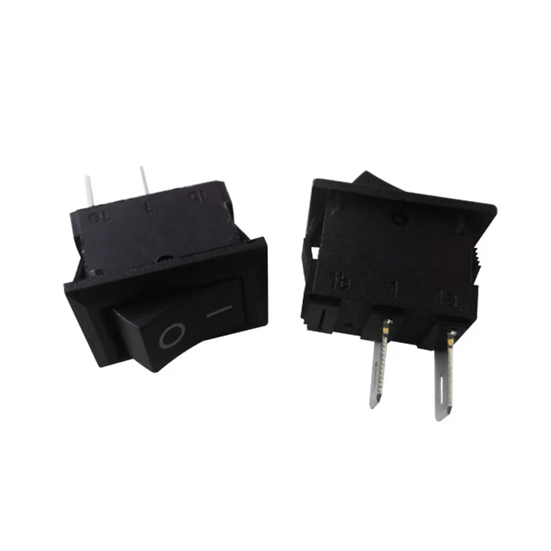 20 Pz Nero Push Button Switch 3A 250 V Kcd11 Pin Snap-In On/Off Rocker Switch 10 Mm * 15 Mm Nero