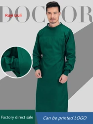 Surgical clothes men and women all cotton long sleeve doctors wear white lab coats operating room hand-washing clothes isolation Surgical clothes men and women all cotton long sleeve doctors wear white lab coats operating room hand-washing clothes isolation