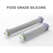 Многофункциональные шпильки для помадки, пирога, печенья, Толстая Регулируемая силиконовая Скалка, инструменты для выпечки GHS99