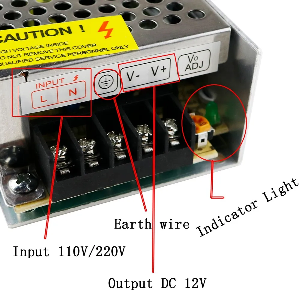 Питание трансформатор AC100-240V к DC12V светодио дный драйвер 1A 2A 3A 5A 10A 15A 20A 30A 40A 50A 60A Светодиодные ленты/адаптер питания