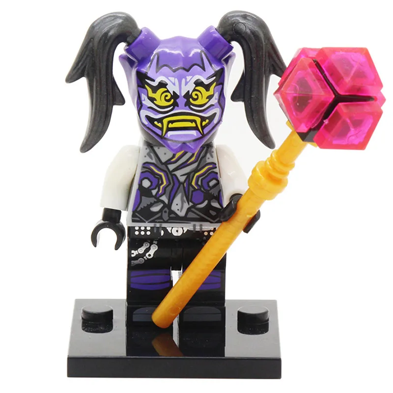 

Single Sale Ninjagoed figures Master Wu purple mask Mr Weapons Building Blocks Brick toys Compatible LegoINGlys NinjagoINGlys