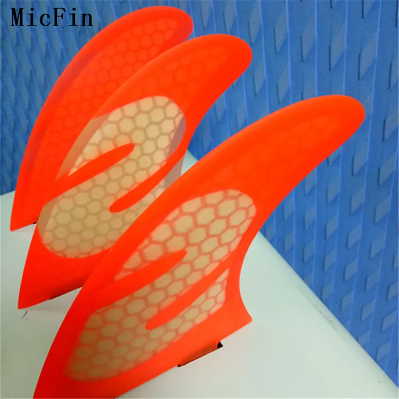 Micfin FCS Fins G5 red color Fiberglass Surf Fins Surfboard