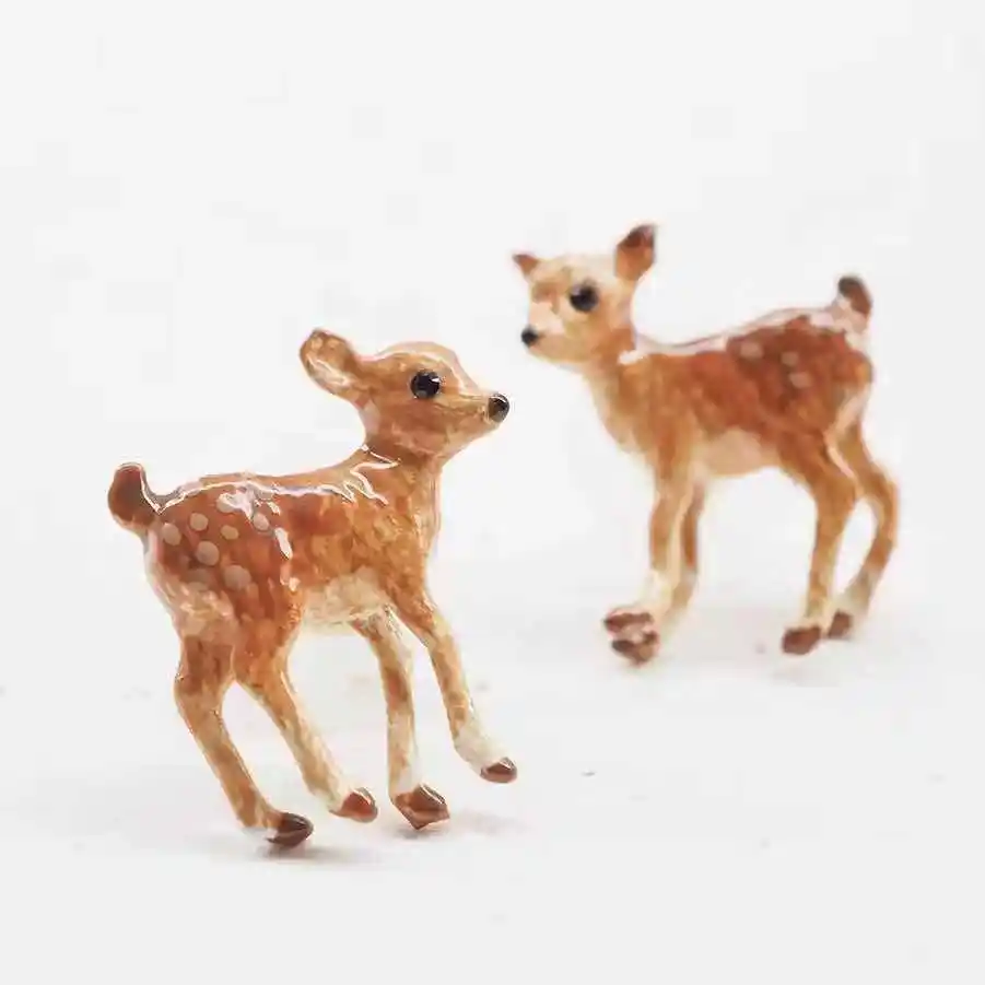 

2019 Amybaby Handmade Fashion Designer Enamel Glaze little Fawn Womens Stud Earring Jewelry For Party