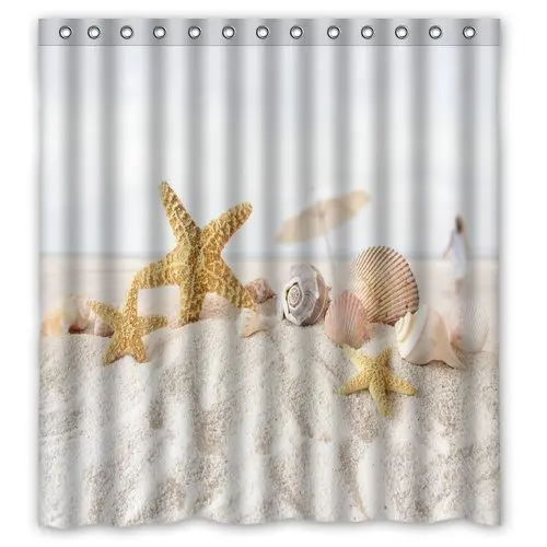 Aliexpress Unique And Generic Star Fish Sea Shell Beach Aliexpress Unique And Generic Star Fish Sea Shell Beach Shower Curtain Custom Printed Waterproof Fabric Polyester Bath From Reliable