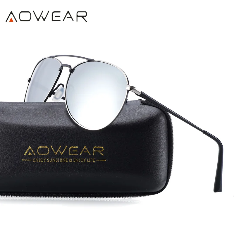 

AOWEAR 2017 Mens Polarized Sunglasses Brand Designer Color Film Polarizing Sun Glasses Car Driving UV 400 gafas de sol hombre