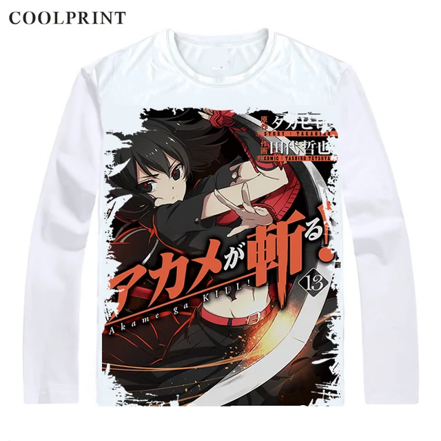 Akame Ga Kill! ¡Akame ga Kiru! de Manga larga, camisa de Anime, Slashes, Jaegers, Kurome, esdé, Esdeath, Esudesu, Cosplay|Camisetas| - AliExpress