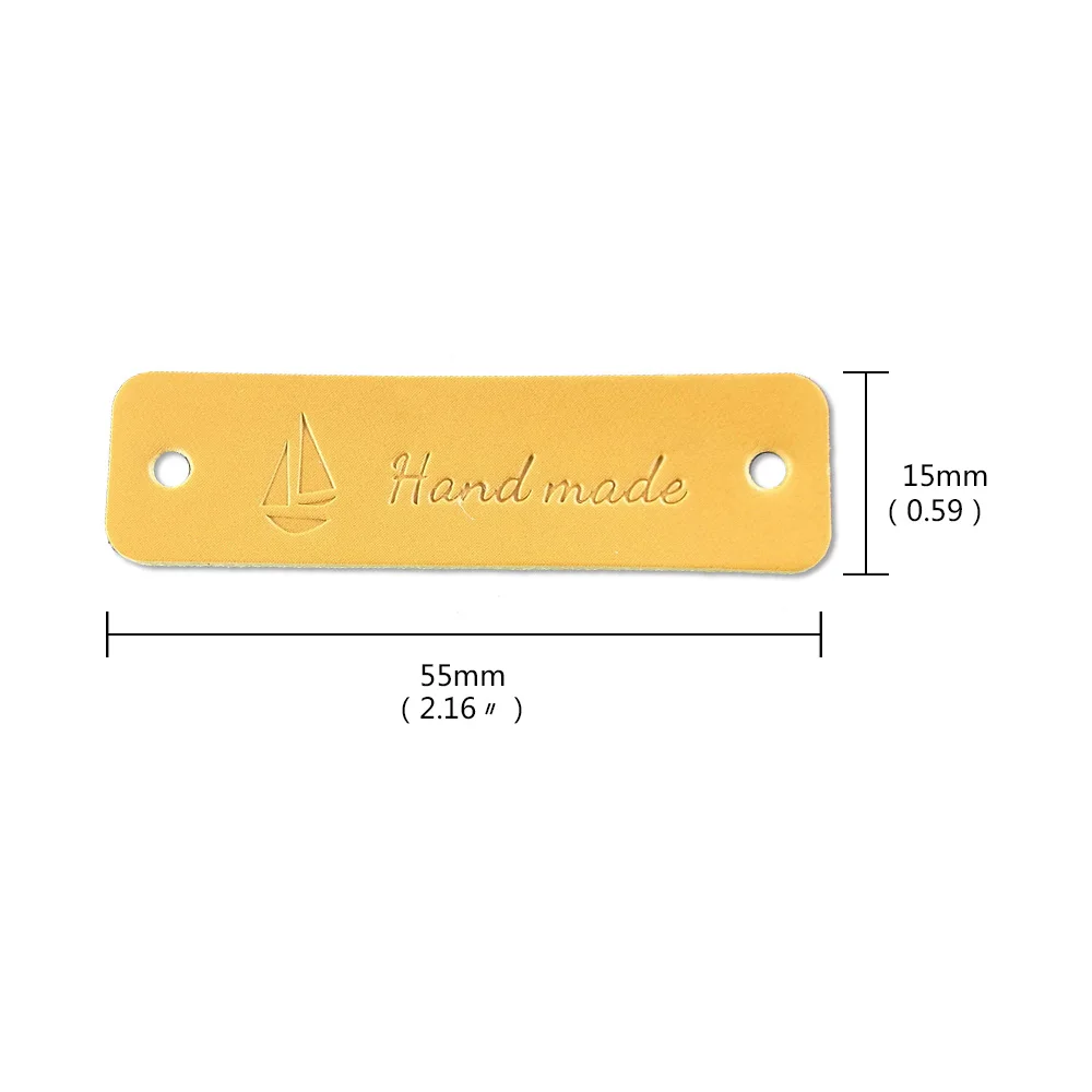 48 шт./лот кожаные бирки ручной работы для одежды, кожаные этикетки для одежды, бирки ручной работы для рукоделия, фирменные именные кожаные этикетки
