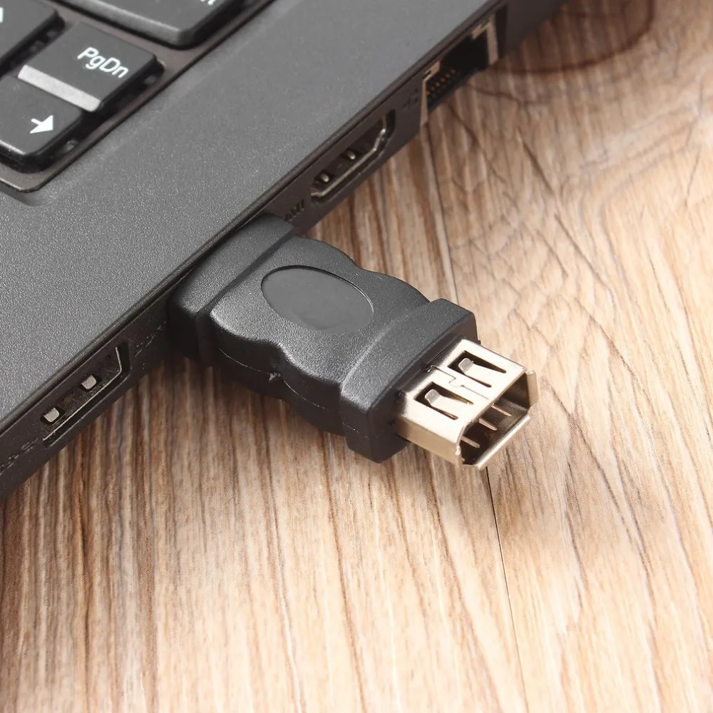 

Firewire IEEE 1394 6 Pin Female to USB 2.0 Type A Male Adaptor Adapter connector Cameras Mobile Phones MP3 Player PDAs Black