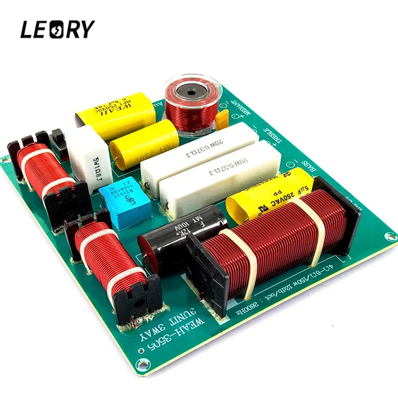 LEORY WEAH-3505 DIY 150W Professional 3 Way Audio Frequency Divider Loudspeaker 3 Unit Crossover Filter for KTV Stage Speaker