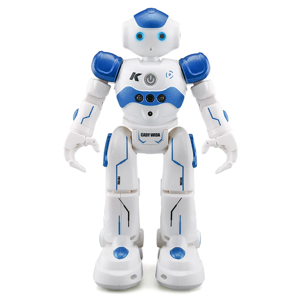 Робот RC интеллектуальное Программирование пульт дистанционного управления игрушка Biped человекоподобный робот детский подарок на день рождения электронный питомец интерактивные игрушки робот игрушка - Цвет: Синий