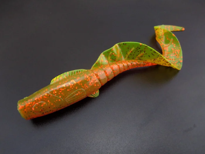 12cm 13g big soft fish lure long orange fishing bait lure 4pcs/lotin