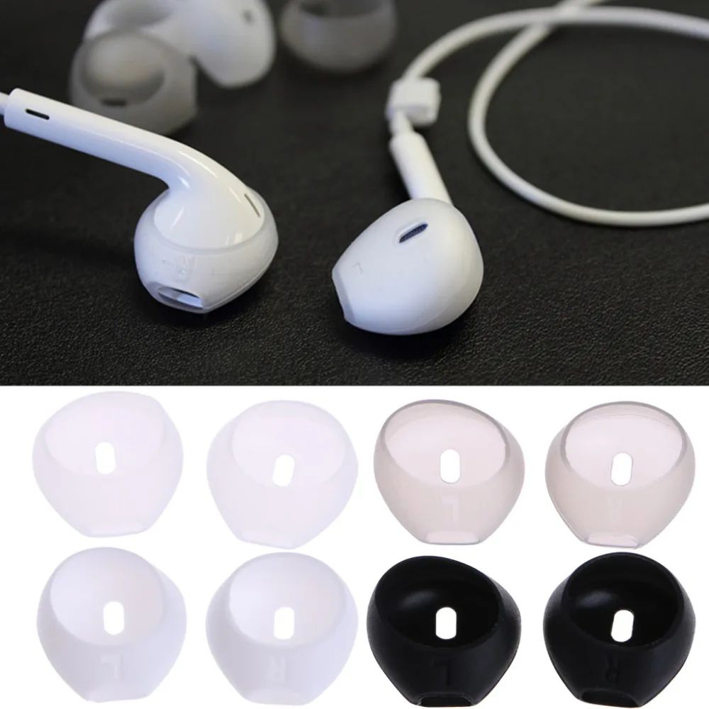 4 Pairs Silicone Eartip Earphone Earbuds Anti Lost Ear Cap For Apple