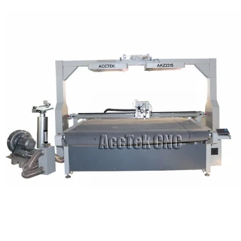 Buy Cnc Oscillating Knife Cutting Machine With CCD Scanner/ Double Heads Oscillating Knife Cutter For Leather Fabric Cloth