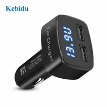 KEBIDU DC 12-24 В 4 в 1 двойной Переходник USB для зарядки в машине 3.1A цифровой ЖК-дисплей авто зарядное устройство для смартфонов/планшетных ПК