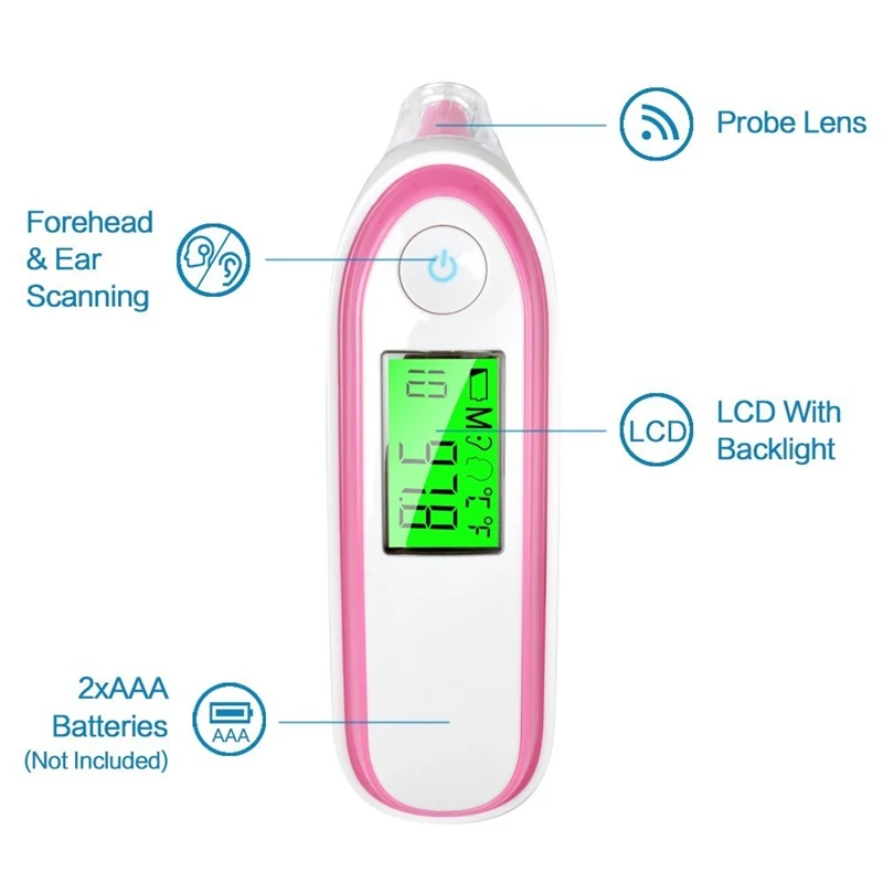 Инфракрасный термометр, медицинский ушной термометр, цифровой термометр, термометр для ребенка, Детский термометр для тела, горячий