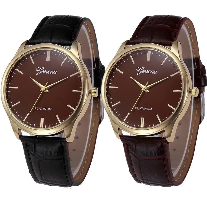 New Listing Geneva Women Watch Retro Design Leather Band Analog Alloy Quartz Wrist Watch Women Clock relogio feminino M08 (2)