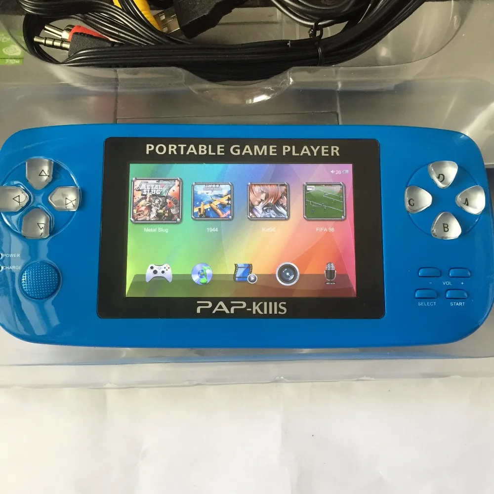 

Dual Core 64 Bit 720 HD Playback MP3 MP4 MP5 PAP K3s Video Game Console with 600 Games 3.5" 178 IPS HD Screen