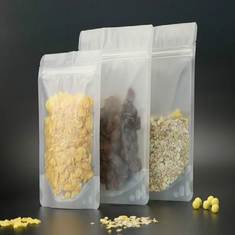 Download 50pcs Matte Clear Stand Up Pouch with Self Seal Zipper Plastic Retail Packaging Pack Bag Ziplock ...