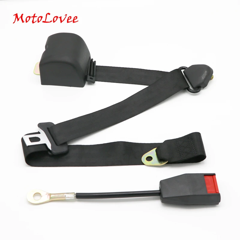 MotoLovee Universal Retractable Seatbelt Three Point Car Automatically Locking Seat Safety Belt
