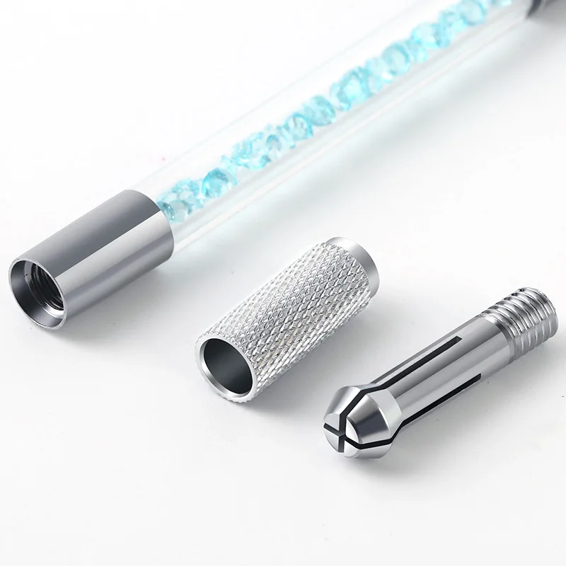

1pcs Crystal Acrylic Tattoo Pen stainless steel permanent makeup manual tattoo microblading pen Manual Double head