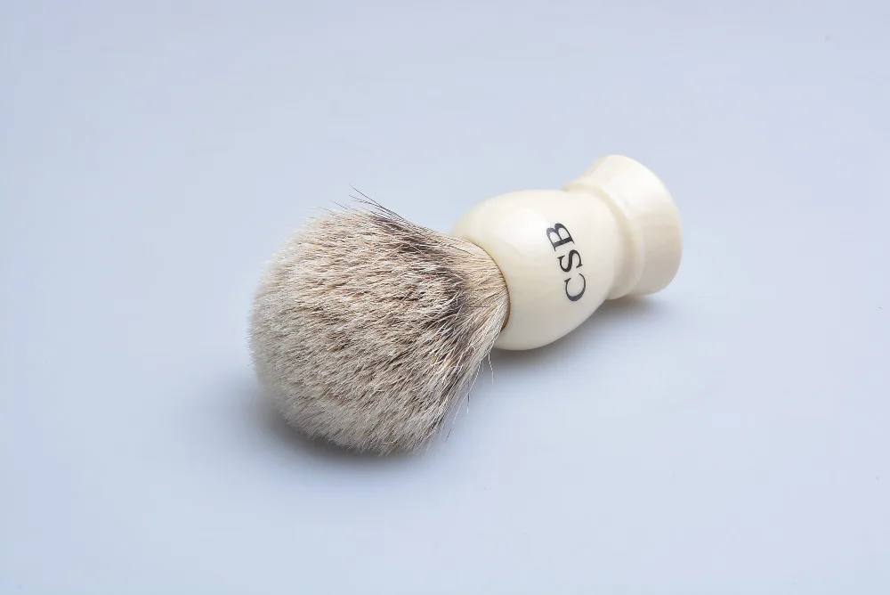 CSB высококачественная кисть из серебристого барсучьего волоса Имитация волос искусственная ручка слоновой кости щетка для бритья