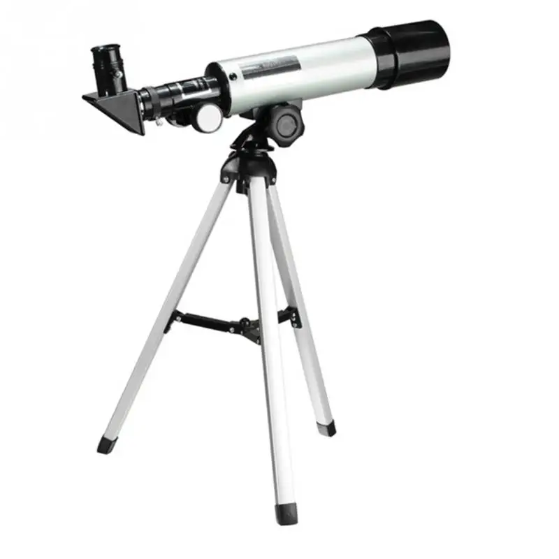 F36050M 360/50 мм рефракционный наружный монокулярный астрономический телескоп с портативным штативом Зрительная труба серебристого цвета