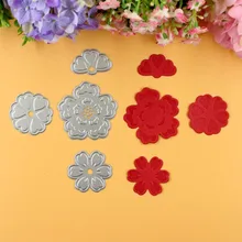 Flores De Corte De Metal Morre YLCD019 Para Scrapbooking Cortes de Morrer Ferramentas Stencils Template Cartões DIY Álbum Decoração Pasta de Gravação(China)