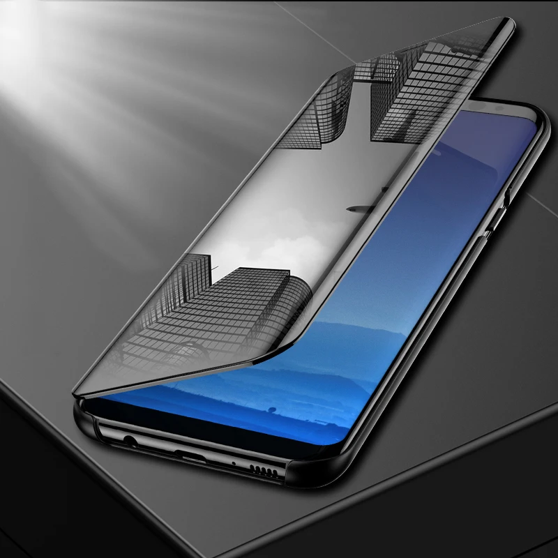 

Flip over Mirror phone case for Samsung Galaxy note 8 9 cases on the for samsun Gelaksi note9 8 Glossy plain cover smooth case
