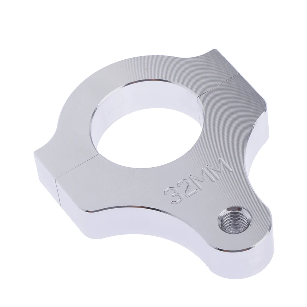 Steering Damper Stabilizer Clamp Mounting Adapter Bracket Fits Around the Fork Leg of The Bike Aluminum