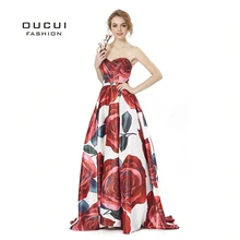 Настоящая фотография, платья для выпускного вечера для девочек, Сексуальное Милое красное платье с цветочным узором, длинное вечернее платье, вечерние платья для особых случаев, BL1823