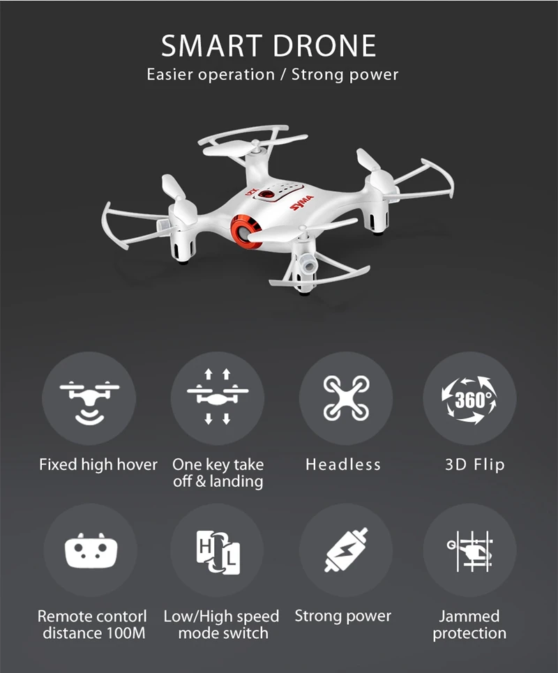 Syma X21 Small Pocket Drone RC Helicopter Auto Hover 3D Flip Mode 2.4G 4CH 6Aixs Headless Mode Mini Quadrocopter Best Kid Gift (3)